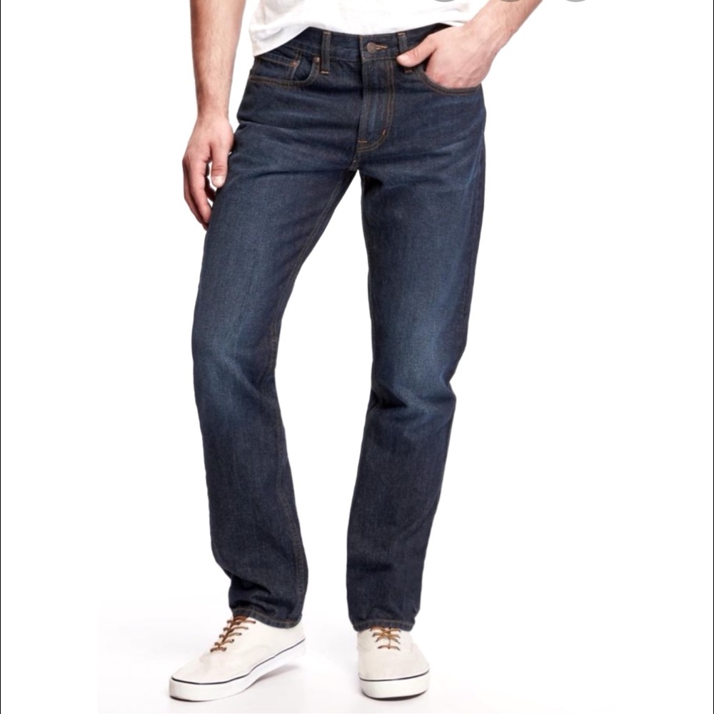 Old Navy Straight Fit Jeans Dark Wash